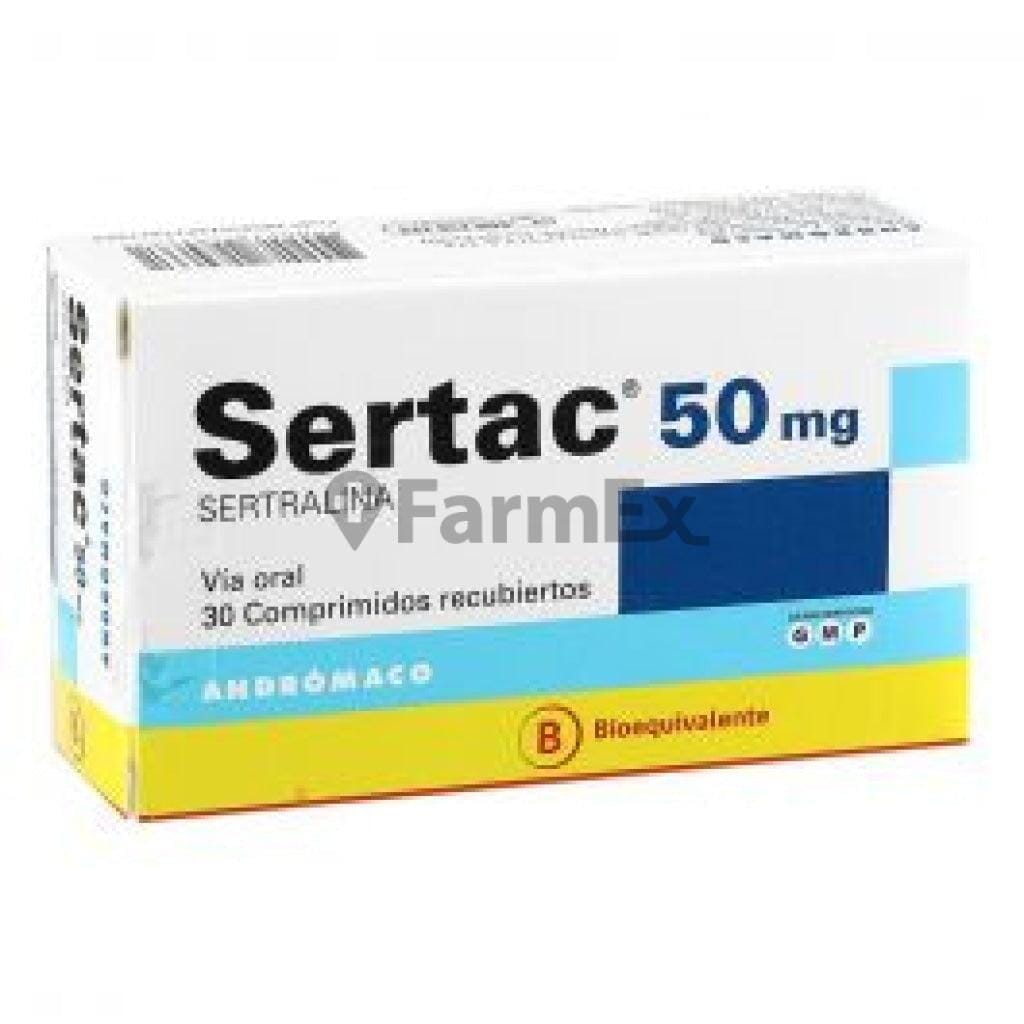 Sertac 50 mg x 30 comprimidos Farmex-Pluxee-Persistente